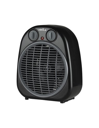 Termoventilador Fogata Negro/Gris 2000W 2 Potencias 3 Funciones Termostato Antivuelco (24x20x13cm)