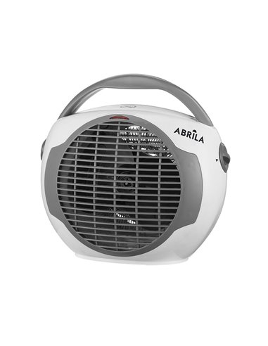 Termoventilador Llama Blanco/Gris 2000W 2 Potencias 3 Funciones Termostato Antivuelco (22.6x24.7x17cm)