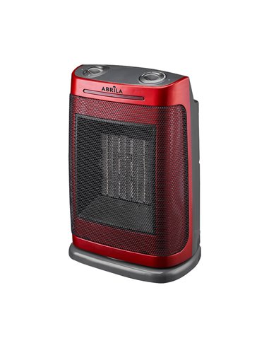 Termoventilador Cerámico PTC Fogón Rojo 1500W 2 Potencias 3 Funciones Termostato Antivuelco (29x19x14,5cm)