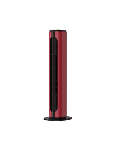 Termoventilador Vertical Cerámico PTC Canadá Rojo/Negro 1500W 2 Potencias 3 Funciones Antivuelco (61,5xØ18x18cm)