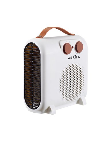 Termoventilador Eléctrico Tundra Blanco/Marrón.000W 2 Potencias 3 Funciones (24,8x23,3x11,7cm)