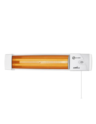 Estufa de Cuarzo África Blanca 1200W 2 Potencias Control por Cadena (10,4x57x10,8cm)