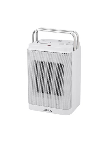 Termoventilador Cerámico Bribón Blanco 1500W 2 Potencias 3 Funciones Termostato Antivuelco (22,3x15x12,4cm)