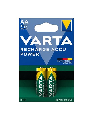 Blíster 2 pilas AA 2100mAh recargable Accu Power VARTA