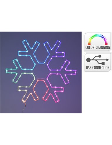 Adorno LED cristal hielo RGB conexión usb BASICS