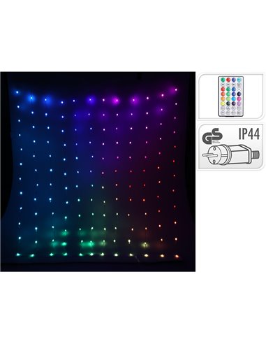 Cortina de LED RGB 220V con mando a distancia BASICS