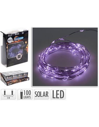 Guirnalda mLED Violeta IP44 solar 5m BASICS