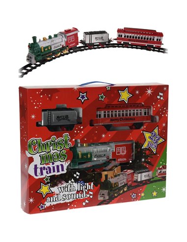 Tren de Navidad con luces y sonido. BASICS