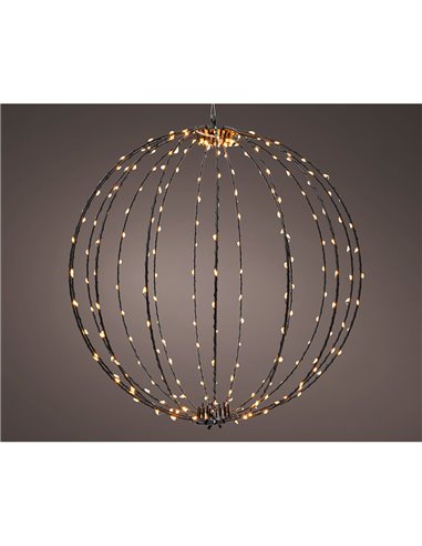 Adorno LED colgante “Bola” de marco metálico Ø38cm LUMINEO – Negro