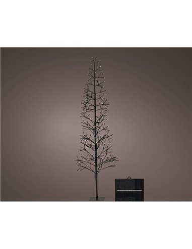 Árbol microLED Solar (luz parpadeante) 192 LEDs Blanco cálido LUMINEO