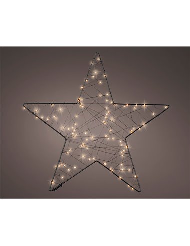 Estrella de malla micro LED Ø38cm LUMINEO