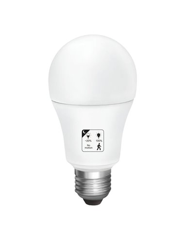 BOMBILLA LED ESTÁNDAR SENSOR 20% E27 10W CÁLIDA