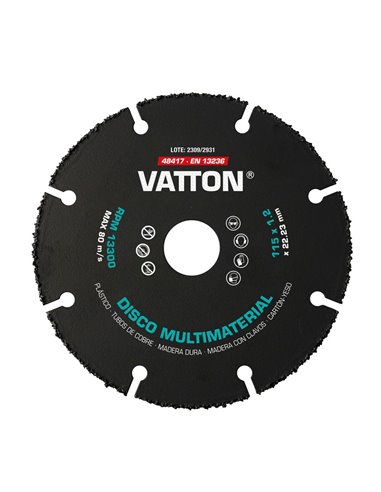 DISCO VATTON MULTIMATERIAL 115MM