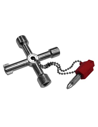 LLAVE CERRADURA ARMARIO HANDLOCK CRUZ ZINCADA