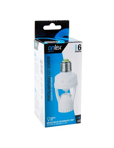 PORTALÁMPARAS E27 SENSOR INFRARROJOS ONLEX