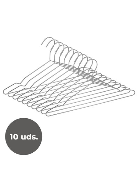 Percha Fina Acero Inoxidable 420 mm. (Pack 10p)