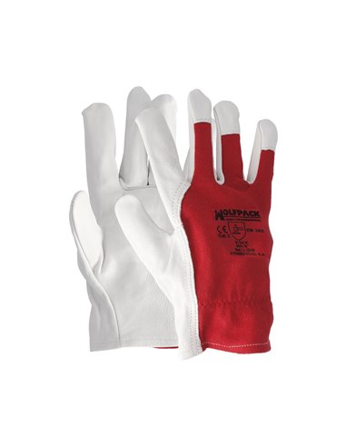 Guantes Piel / Lona Con Colgador 8" Guantes De Trabajo, Guantes De Protección (Par)