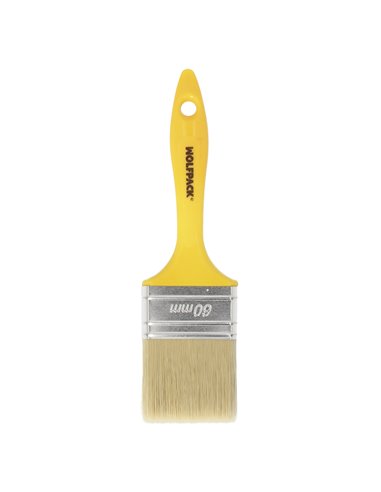 Paletina Profesional Cerda Blanca Ancho 60 mm. Cerdas Naturales Mango Plastico Ergonomico, Brocha Pintor, Pincel Pintura