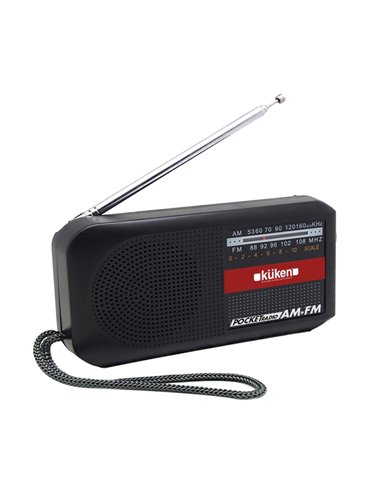 KÜKEN AM/FM tragbares Radio mit Batterien