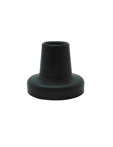 Contera de caucho para muleta de diámetro hasta Ø17mm de base ancha de Ø60mm “CNT13” color negro con placa interior de refuerzo 