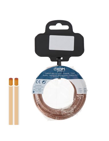 Carrete cable paralelo color transparente 2x0,75mm² 5m (Audio y vídeo) EDM