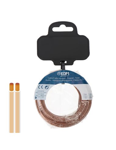 Carrete cable paralelo color transparente 2x0,75mm² 20m (Audio y vídeo) EDM