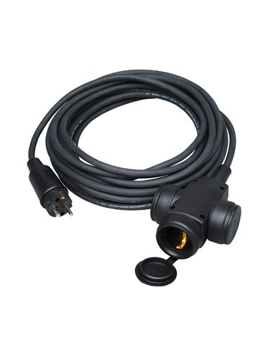 Alargadera “H07RN-F” 3G1,5mm² con clavija 10m de longitud KOPP