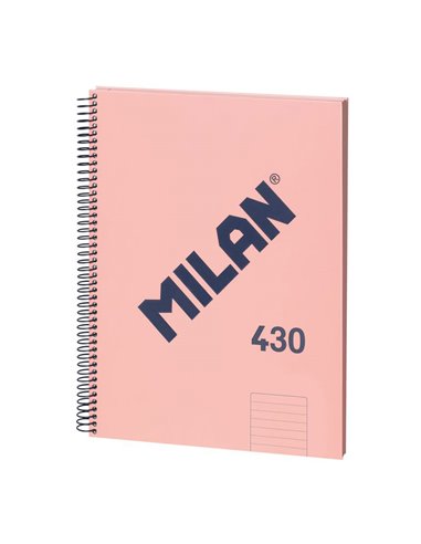 Cuaderno A4 pautado (7mm) colección “430 since 1918” color rosa con espiral MILÁN