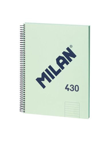 Cuaderno A4 pautado (7mm) colección “430 since 1918” color verde con espiral MILÁN