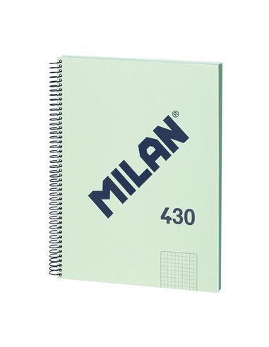 Cuaderno A4 cuadriculado (5x5mm) colección “430 since 1918” color verde con espiral MILÁN