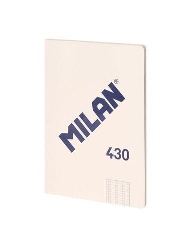 Cuaderno A4 cuadriculado (5x5mm) colección “430 since 1918” color beige encolado MILÁN