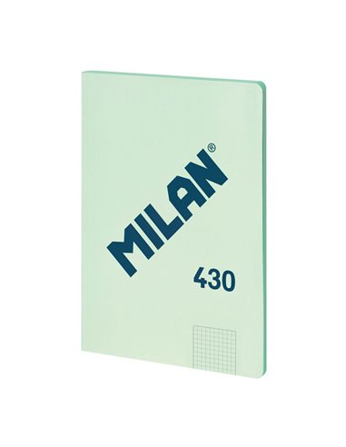 Cuaderno A4 cuadriculado (5x5mm) colección “430 since 1918” color verde encolado MILÁN