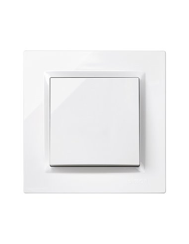 Pulsado blanco “Serie 10” hecho en plástico 10A 230V IP20 8,4x4,5x8,4cm SIMON