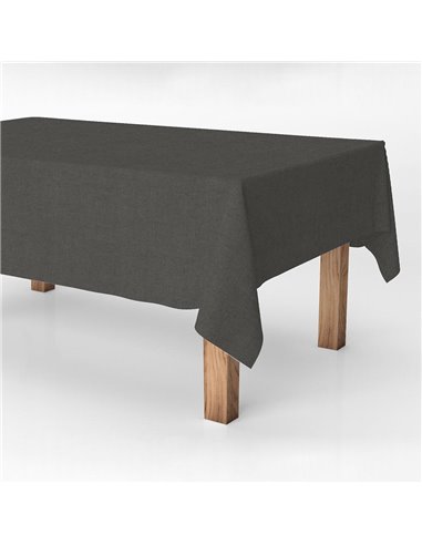 Rollo de mantel antimanchas gris oscuro 70% poliéster 30% algodón 140cm 25m EXMA