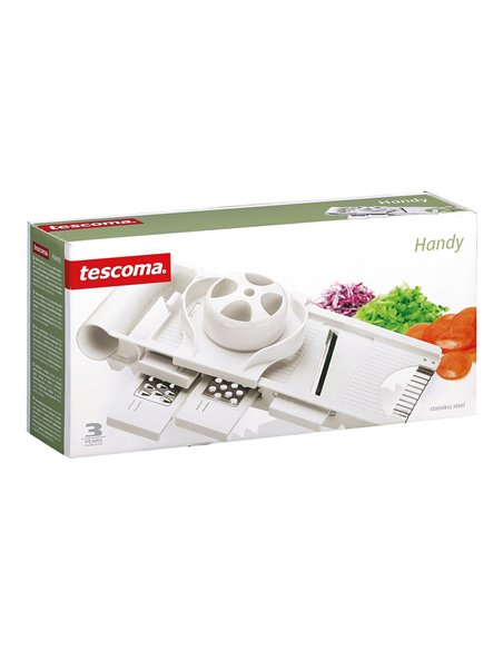 Rallador multiusos “Handy” con 4 cuchillas reemplazables fabricado en acero inoxidable y plástico resistente apto para lavavajil