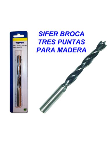 SIFER BROCA TRES PUNTAS PARA MADERA 11