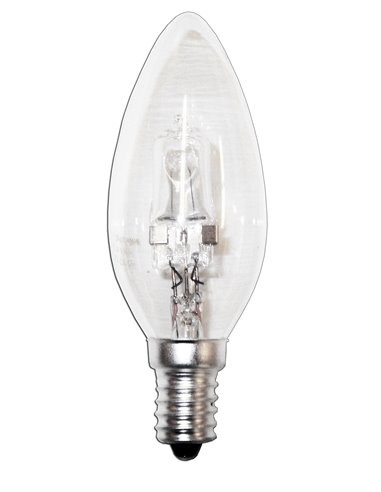 LUZ DLU LAMPARA HALOG.VELA CLARA ECO30 230V-28W E14 FLE6T020