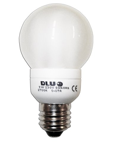 LUZ DLU LAMPARA ELECTRON.ESFERICA 230V E14-9WCALIDA FLS84020