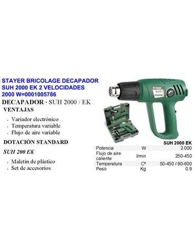 STAYER BRICOLAJE DECAPADOR SUH 2000 EK 2 VELOC.2000 W15786