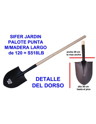 SIFER JARDIN PALOTE PUNTA M/MADERA LARGO S518LB