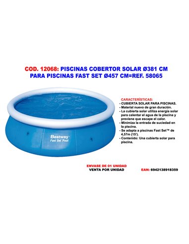 PISCINAS CUBIERTA SOLAR 460 CM PISCINAS STEEL PRO 58253-58065