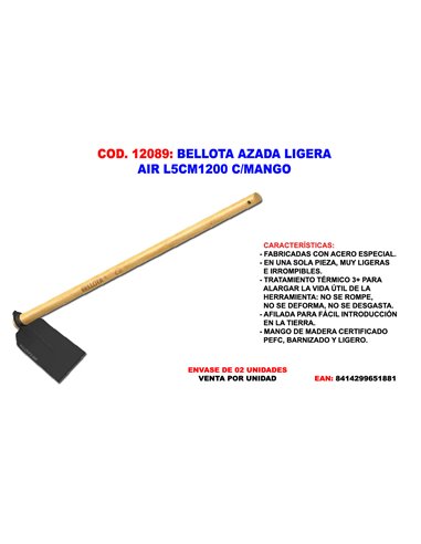 BELLOTA AZADA LIGERA AIR L5CM1200 C/MANGO