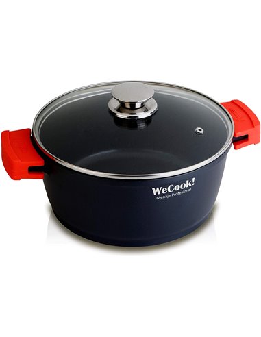 WECOOK CAZUELA ALTA 11,8CM �24 CM+TAPA CRIST ECOSTONE 5 MM10024