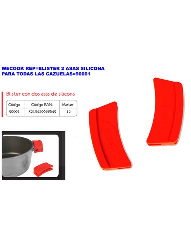 WECOOK REPBLISTER 2 ASAS SILICONA PARA TODAS LAS CAZUELAS90001