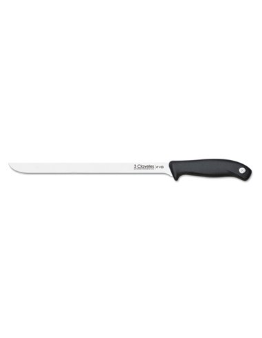 3 CLAVELES CUCHILLO EVO PL.JAMONERO 25 CM-10" E01359