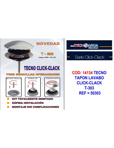 TECNO TAPON LAVABO CLICK-CLACK T-30350303