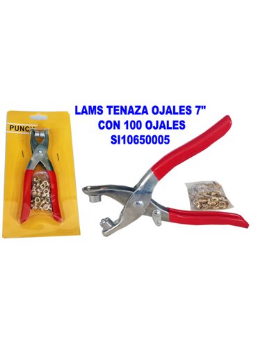 LAMS TENAZA OJALES 7" CON 100 OJALESSI10650005