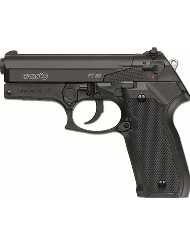 GAMO PISTOLA CO2 MOD.PT-80 + TARJETA CALIBRE 4.56111350N