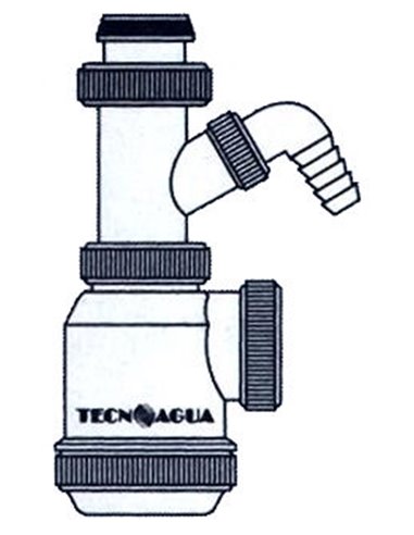 TECNO SIFON EXT.+TOMA LAVADORA S/V1-1/2(T4T) 50051 