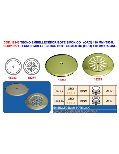 TECNO EMBELLECEDOR BOTE SUMIDERO (ORO) 110 MMT504SL-50425